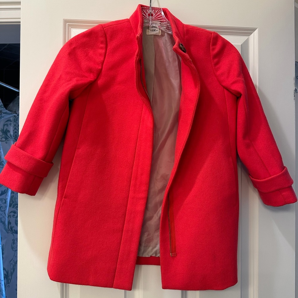 Crewcuts Vibrant Orange Pea Coat